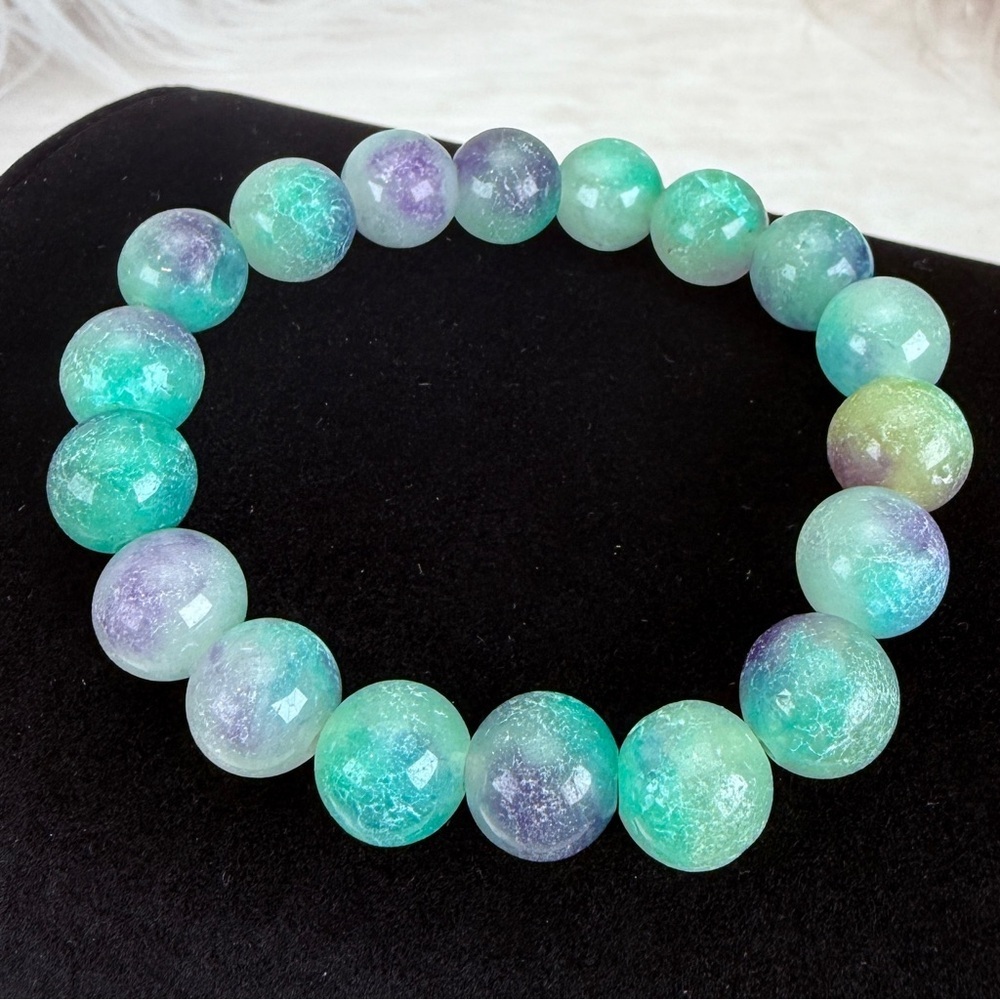Gorgeous costume weighted beaded stretch bracelet
